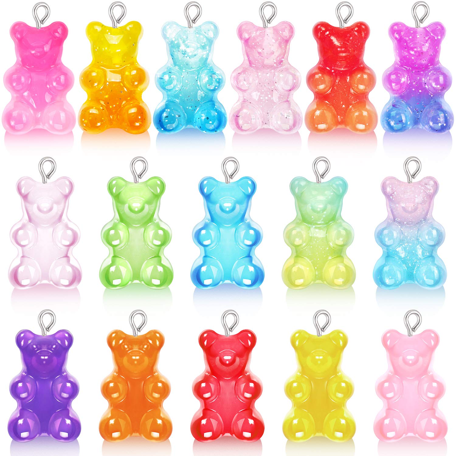 Amazon.com: CCOZN 32 Pieces Resin Gummy Bear Pendant, 16 Colors